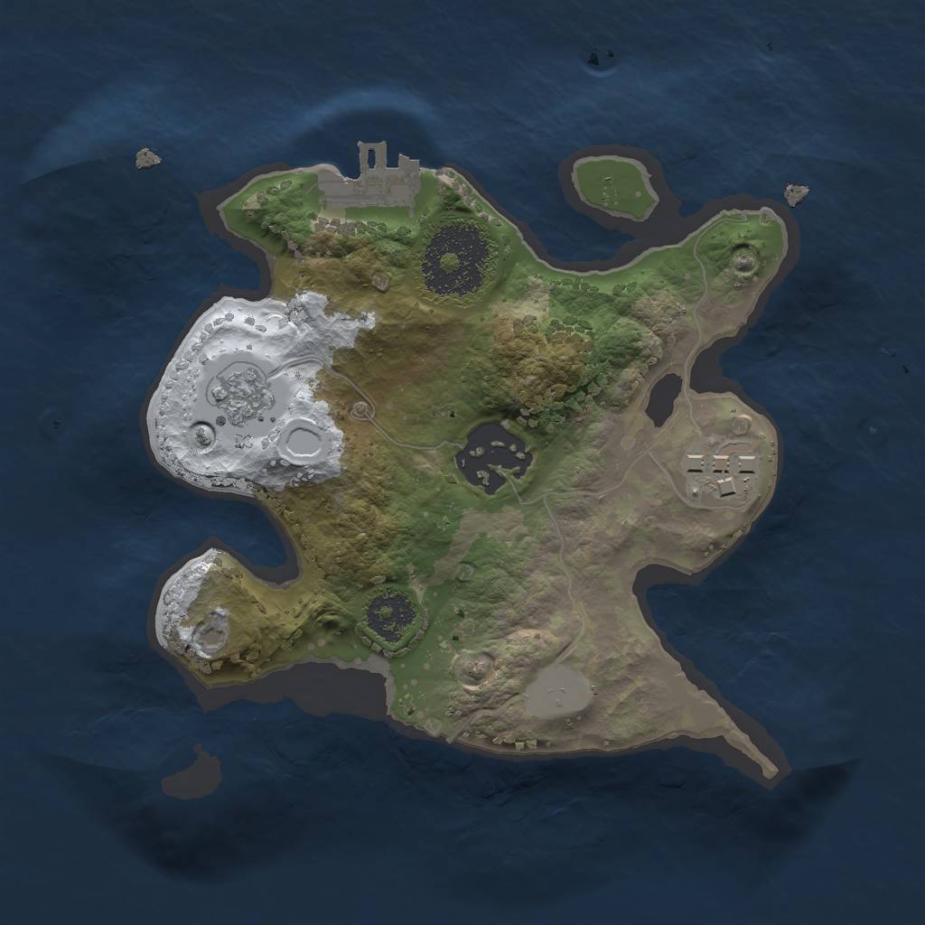 Rust Map: Procedural Map, Size: 2000, Seed: 898562949, 9 Monuments