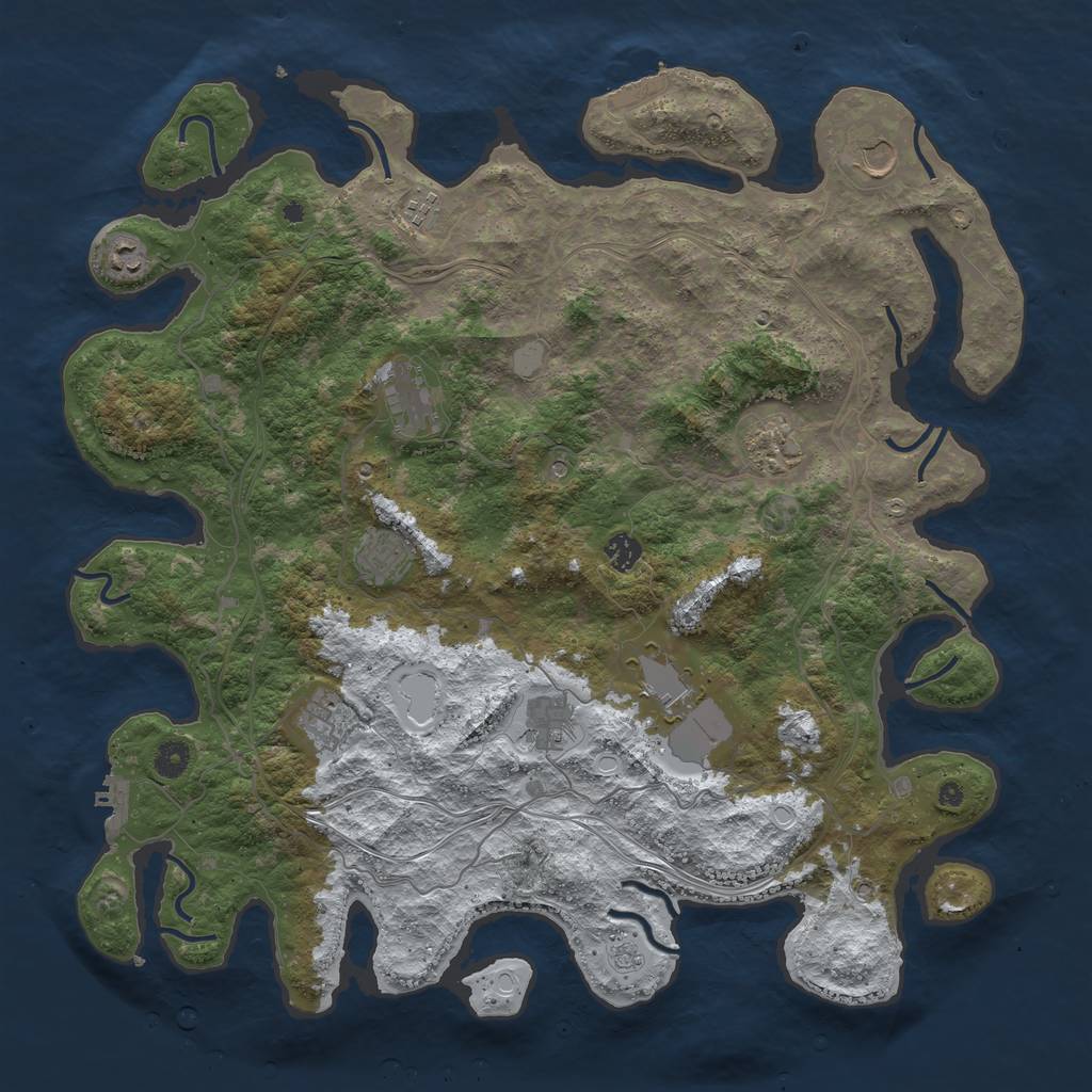Rust Map: Procedural Map, Size: 4500, Seed: 54789127, 19 Monuments