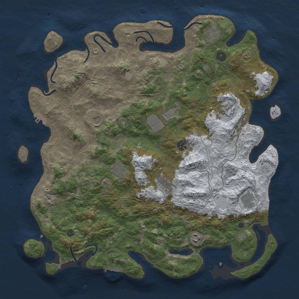 Rust Map: Procedural Map, Size: 4500, Seed: 9685, 19 Monuments