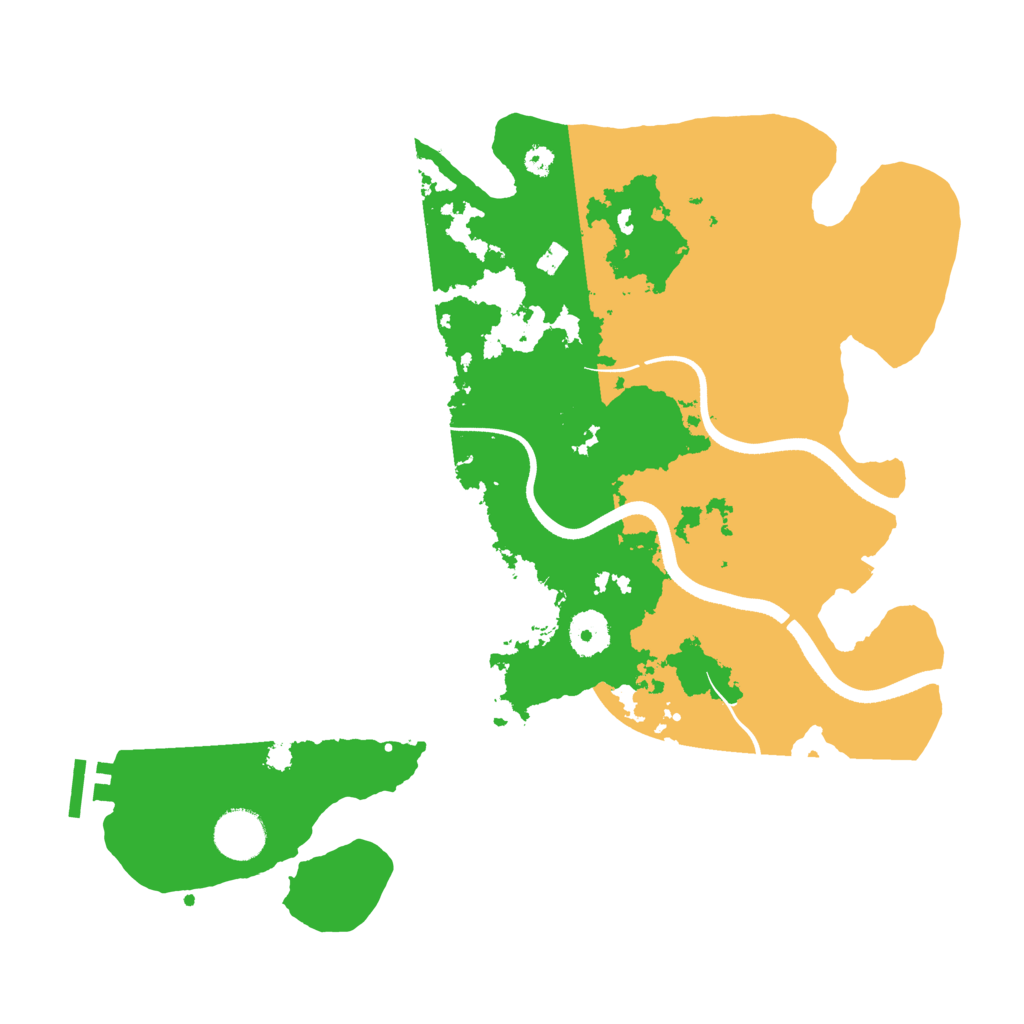 Biome Rust Map: Procedural Map, Size: 3550, Seed: 721854