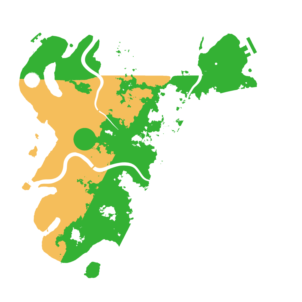 Biome Rust Map: Procedural Map, Size: 3550, Seed: 63566