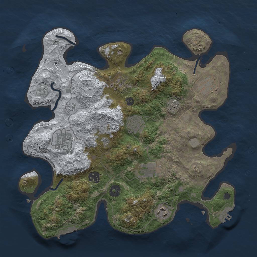 Rust Map: Procedural Map, Size: 3250, Seed: 20220712, 17 Monuments