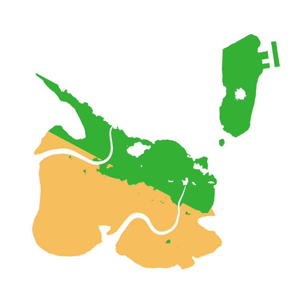 Biome Rust Map: Procedural Map, Size: 2400, Seed: 34435