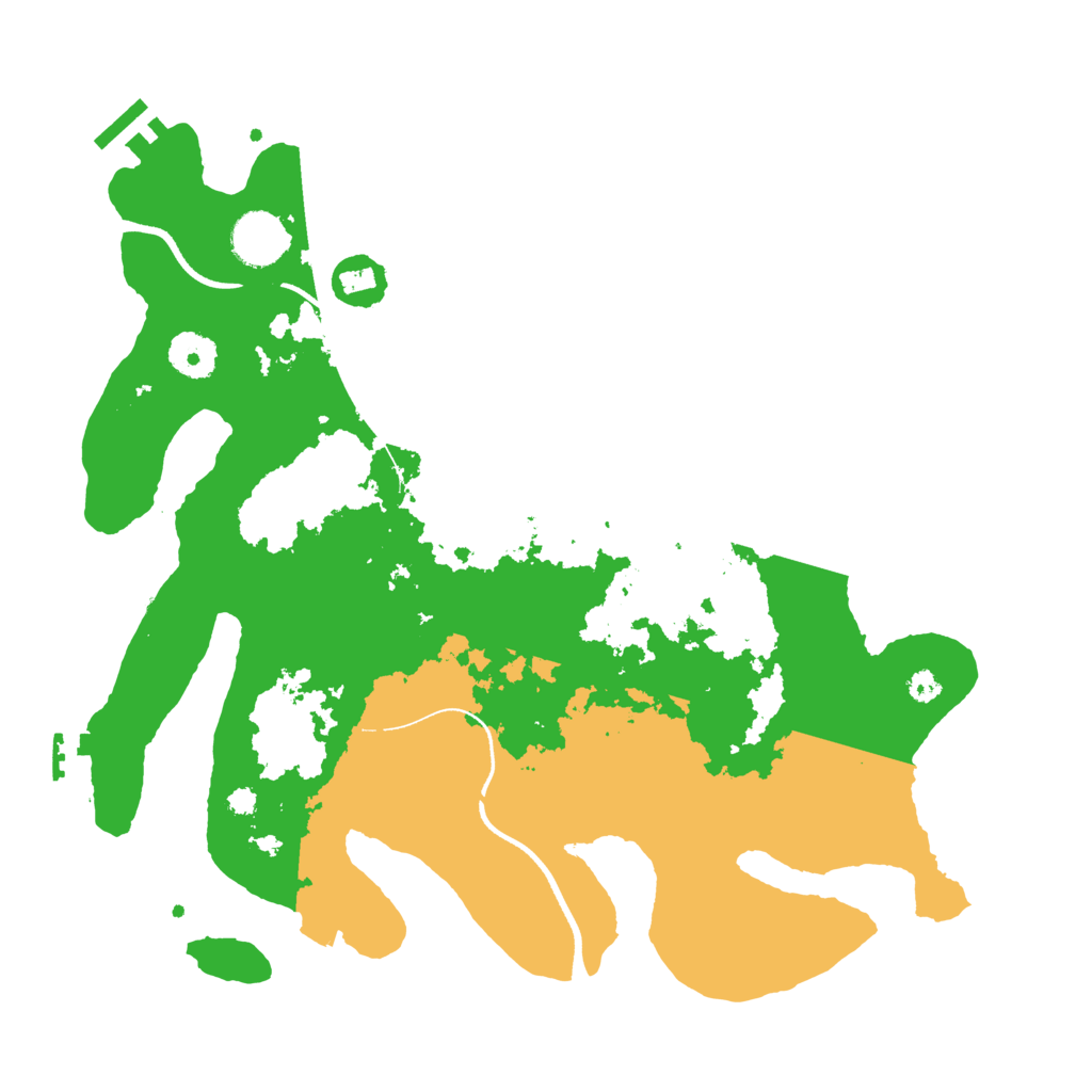 Biome Rust Map: Procedural Map, Size: 3500, Seed: 651060191