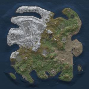 Thumbnail Rust Map: Procedural Map, Size: 3500, Seed: 236933921, 19 Monuments