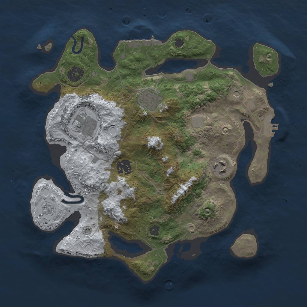 Rust Map: Procedural Map, Size: 3000, Seed: 156593608, 13 Monuments
