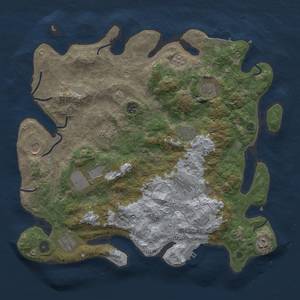 Thumbnail Rust Map: Procedural Map, Size: 4000, Seed: 17238, 19 Monuments