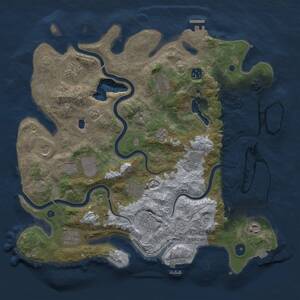 Thumbnail Rust Map: Procedural Map, Size: 4000, Seed: 17238, 17 Monuments