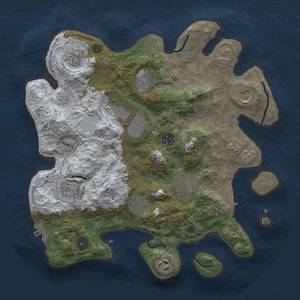 Thumbnail Rust Map: Procedural Map, Size: 3500, Seed: 1861434226, 19 Monuments