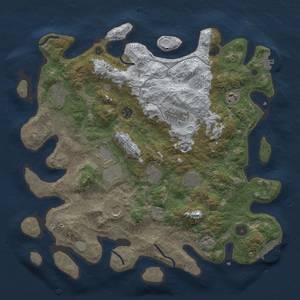 Thumbnail Rust Map: Procedural Map, Size: 4000, Seed: 17694, 18 Monuments