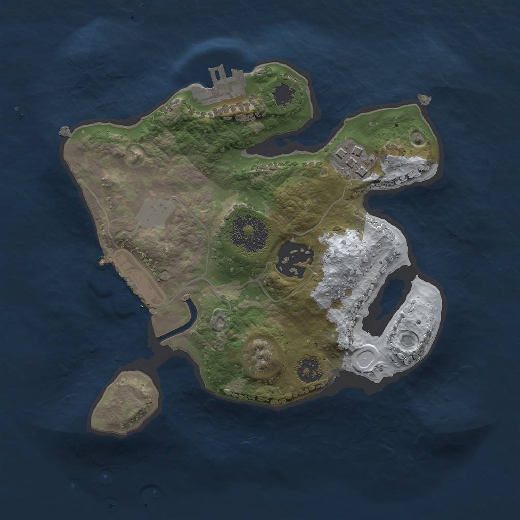 Rust Map: Procedural Map, Size: 2100, Seed: 151, 9 Monuments