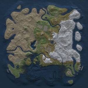 Thumbnail Rust Map: Procedural Map, Size: 4250, Seed: 7282992, 17 Monuments