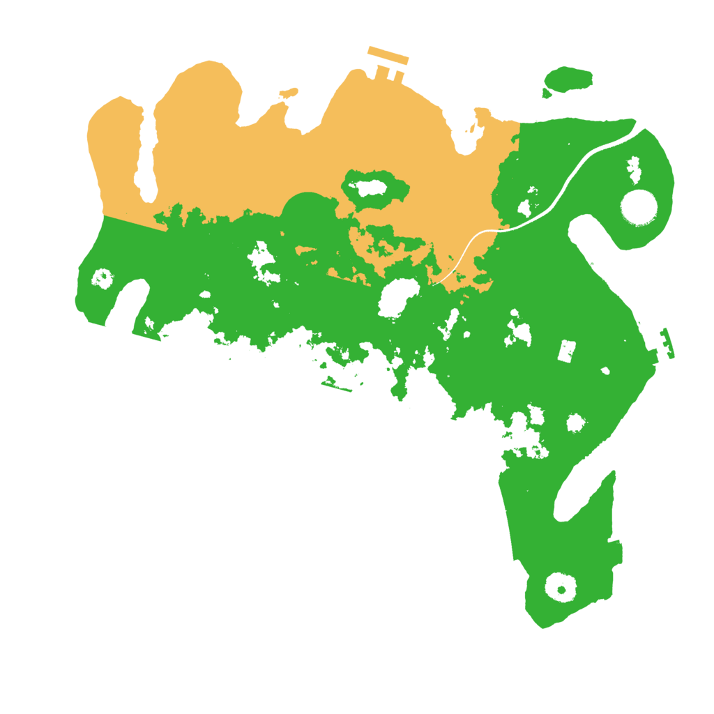 Biome Rust Map: Procedural Map, Size: 3500, Seed: 71943
