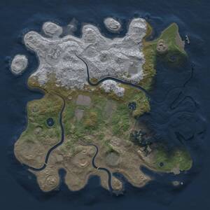 Thumbnail Rust Map: Procedural Map, Size: 3850, Seed: 36781387, 17 Monuments