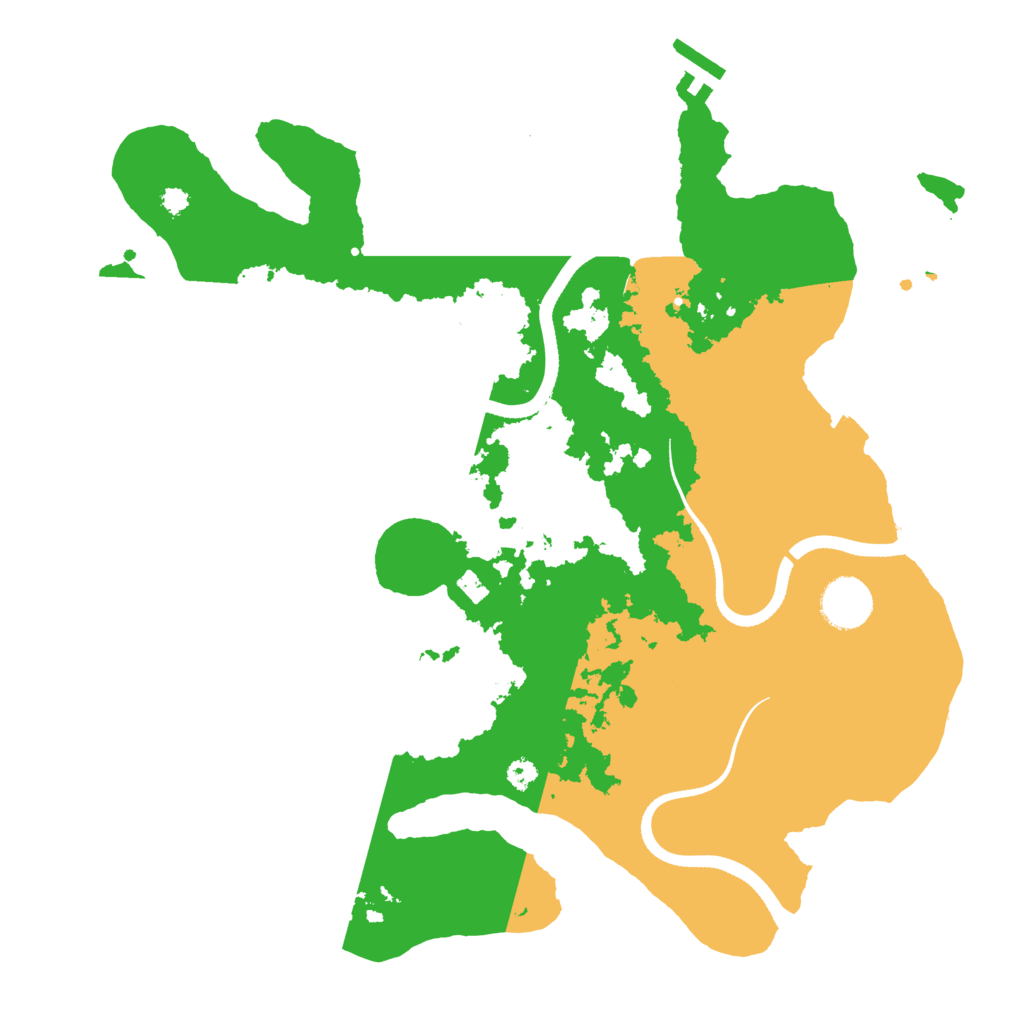 Biome Rust Map: Procedural Map, Size: 3500, Seed: 121516707