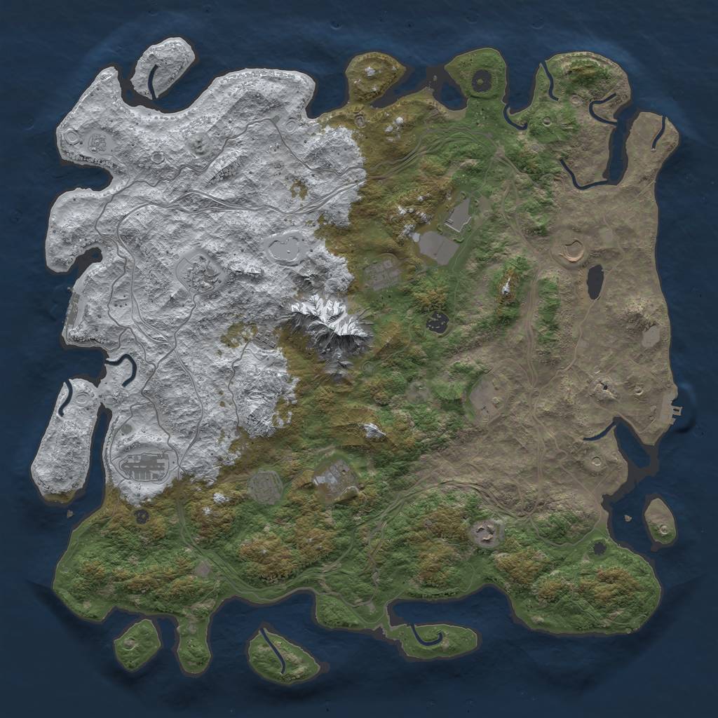Rust Map: Procedural Map, Size: 5000, Seed: 50440, 20 Monuments