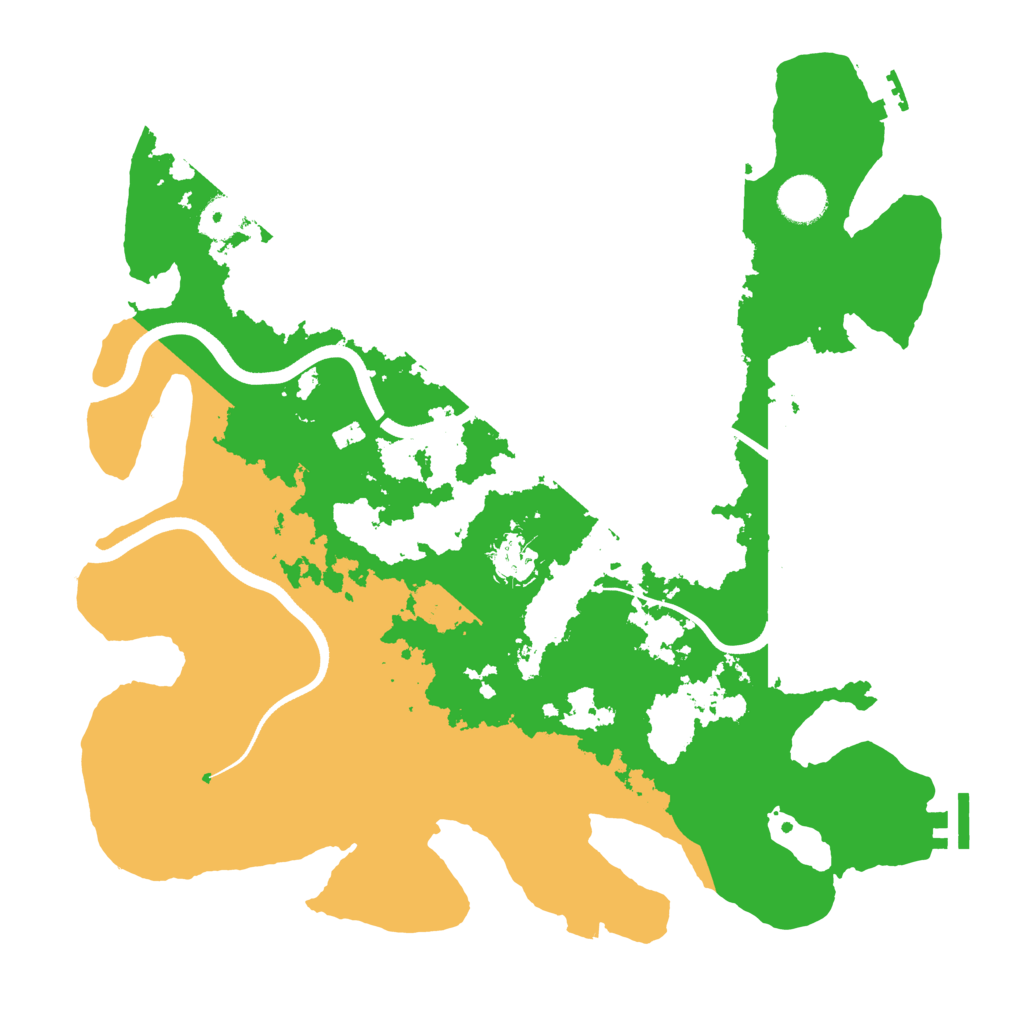 Biome Rust Map: Procedural Map, Size: 3700, Seed: 601635220