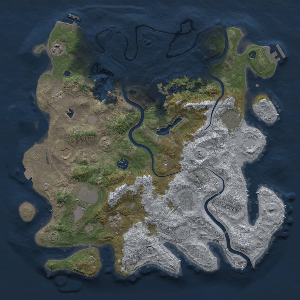 Rust Map: Procedural Map, Size: 4000, Seed: 10779, 15 Monuments