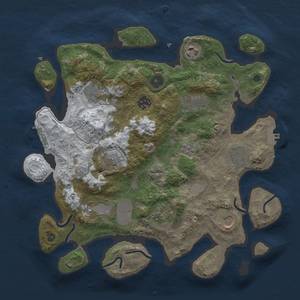 Thumbnail Rust Map: Procedural Map, Size: 3500, Seed: 1097048444, 19 Monuments