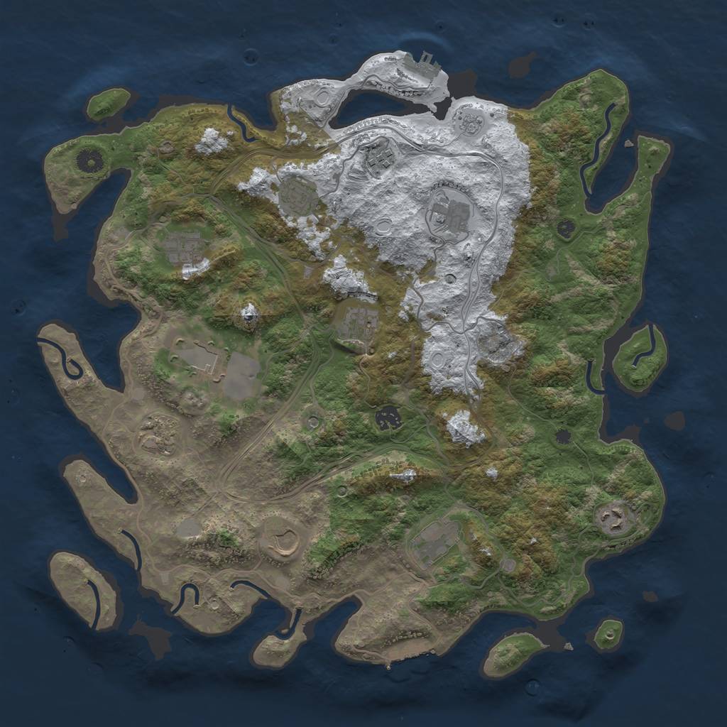 Rust Map: Procedural Map, Size: 4250, Seed: 471802099, 20 Monuments