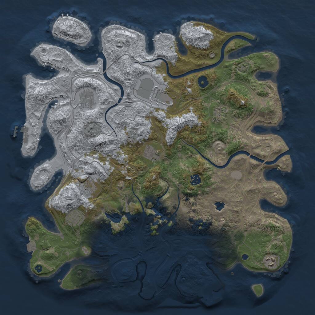 Rust Map: Procedural Map, Size: 4250, Seed: 1855, 15 Monuments