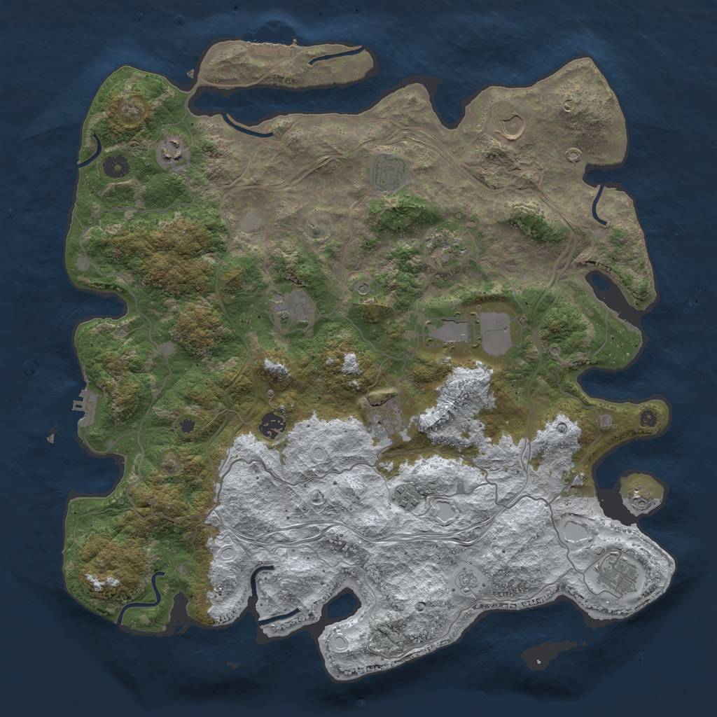Rust Map: Procedural Map, Size: 4300, Seed: 980000, 19 Monuments