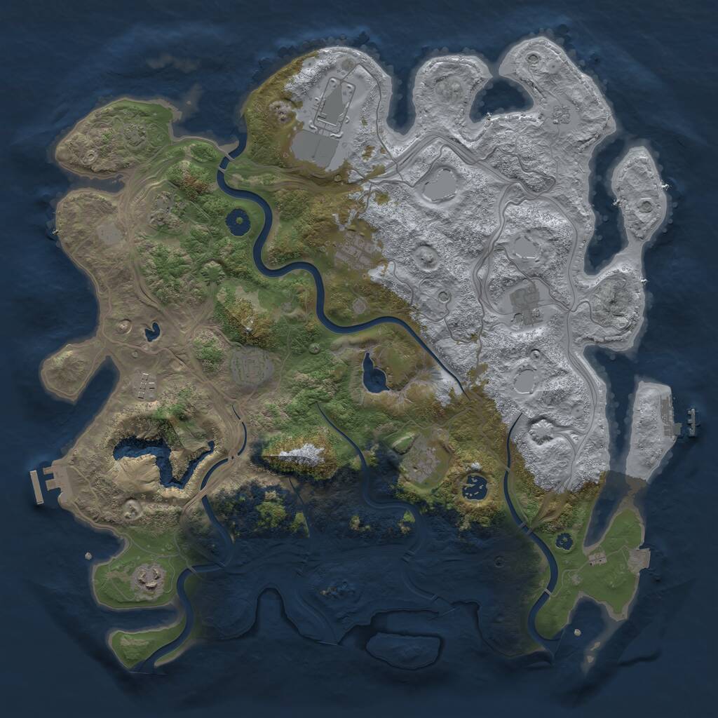 Rust Map: Procedural Map, Size: 4250, Seed: 85644, 15 Monuments