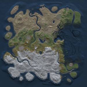 Thumbnail Rust Map: Procedural Map, Size: 4250, Seed: 453638923, 16 Monuments