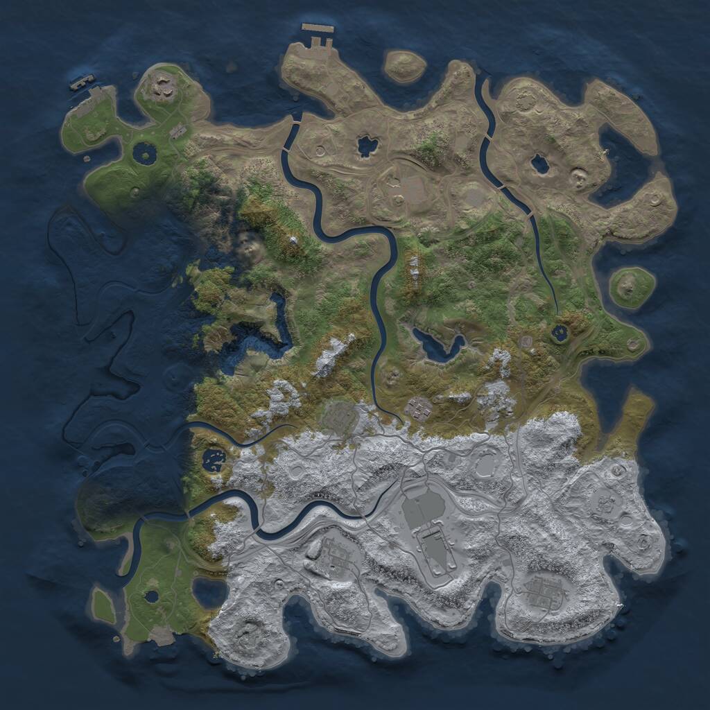 Rust Map: Procedural Map, Size: 4500, Seed: 26354, 15 Monuments
