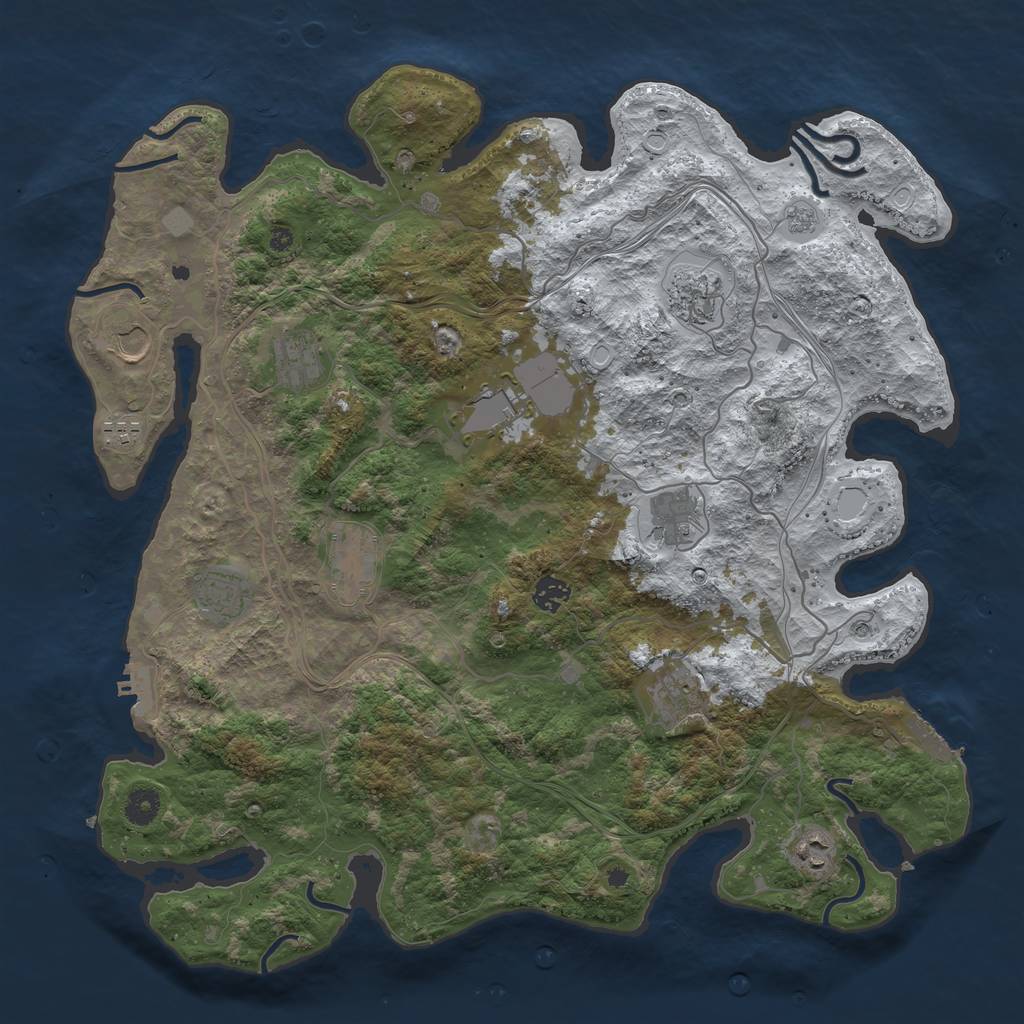 Rust Map: Procedural Map, Size: 4250, Seed: 1478877830, 20 Monuments