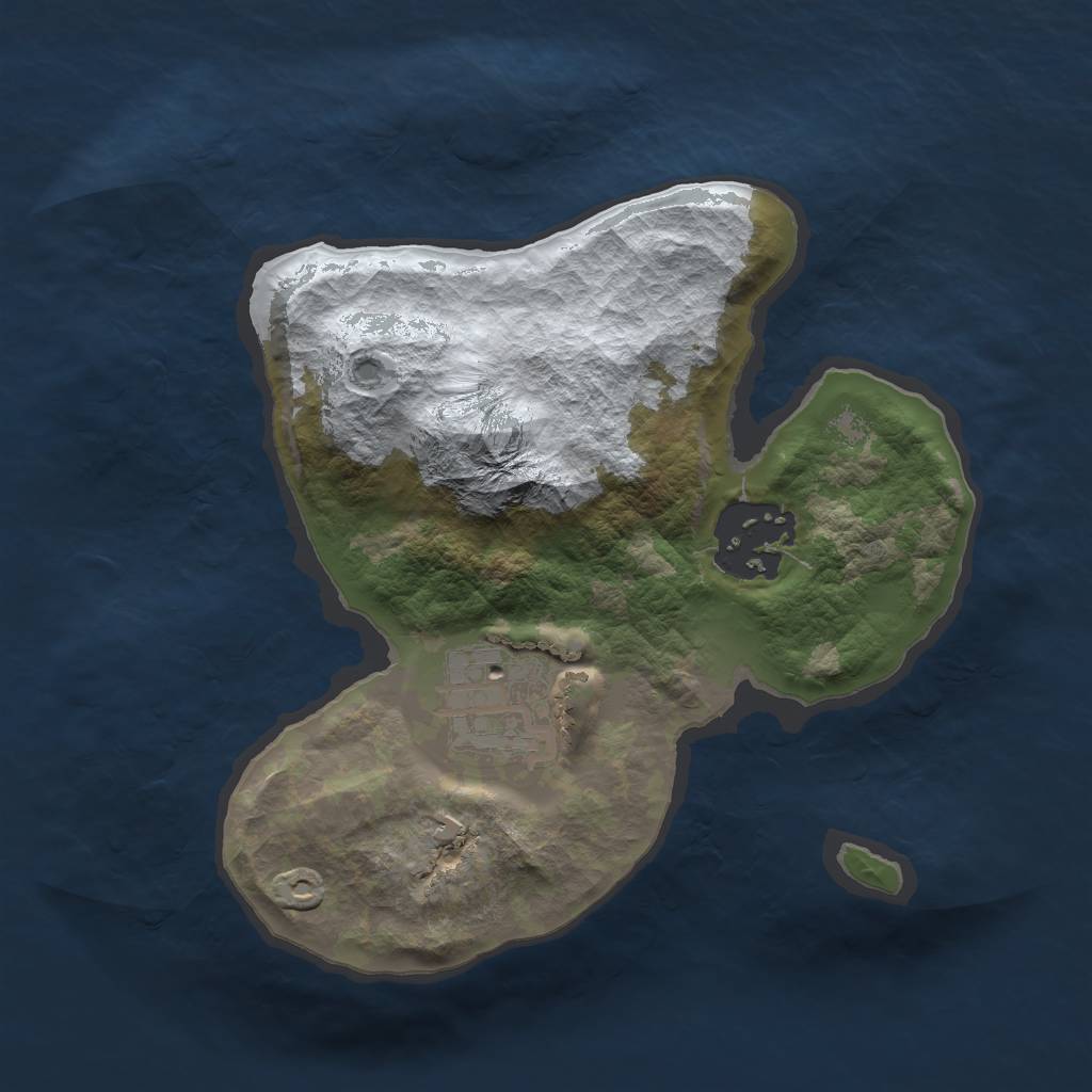 Rust Map: Barren, Size: 2000, Seed: 15, 4 Monuments