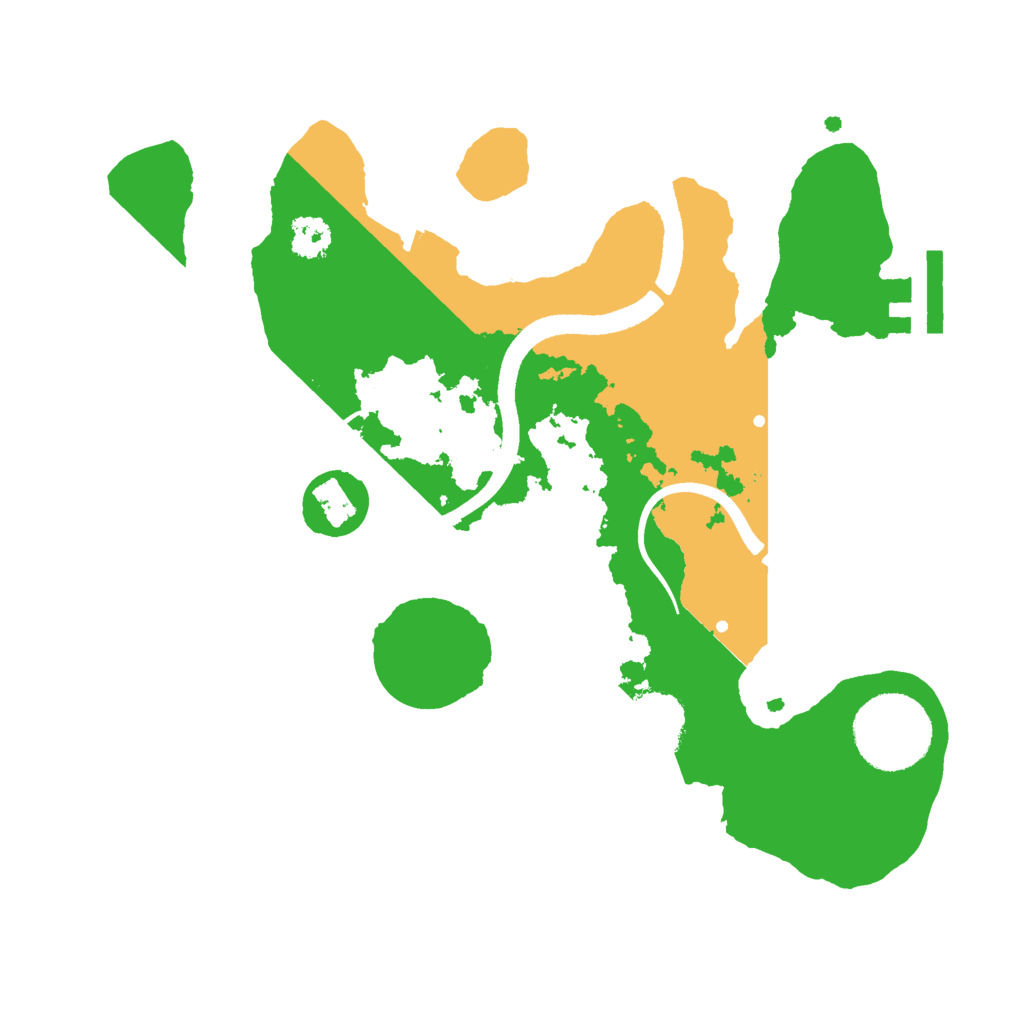 Biome Rust Map: Procedural Map, Size: 2500, Seed: 122127
