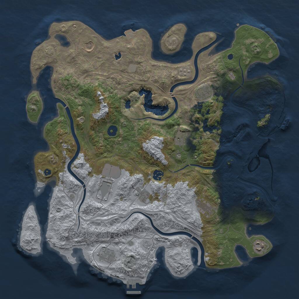 Rust Map: Procedural Map, Size: 4265, Seed: 37492, 16 Monuments