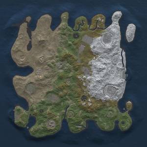 Thumbnail Rust Map: Procedural Map, Size: 3700, Seed: 878832004, 20 Monuments