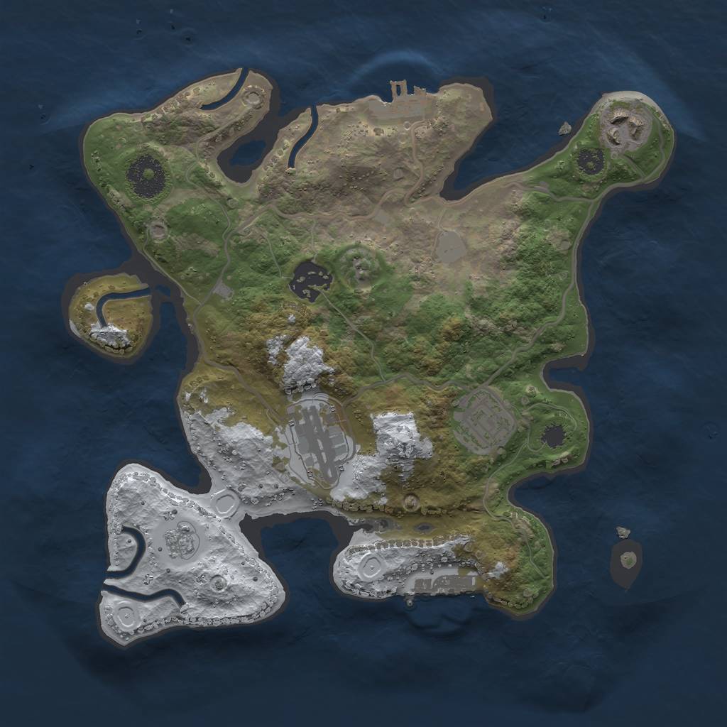 Rust Map: Procedural Map, Size: 2750, Seed: 6846482, 12 Monuments