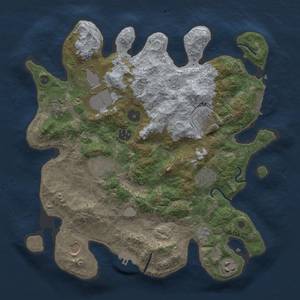 Thumbnail Rust Map: Procedural Map, Size: 3500, Seed: 1276142377, 16 Monuments