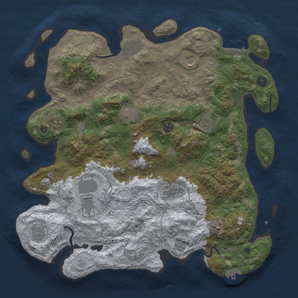 Rust Map: Procedural Map, Size: 4250, Seed: 20220707, 20 Monuments