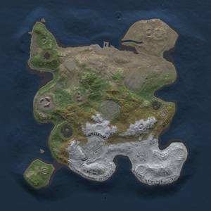 Thumbnail Rust Map: Procedural Map, Size: 2500, Seed: 54, 11 Monuments