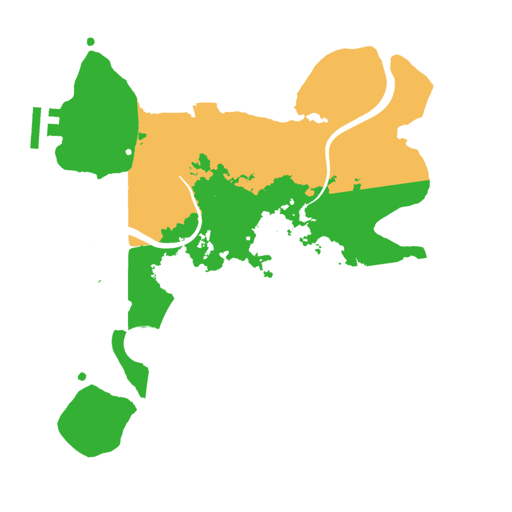 Biome Rust Map: Procedural Map, Size: 2500, Seed: 54