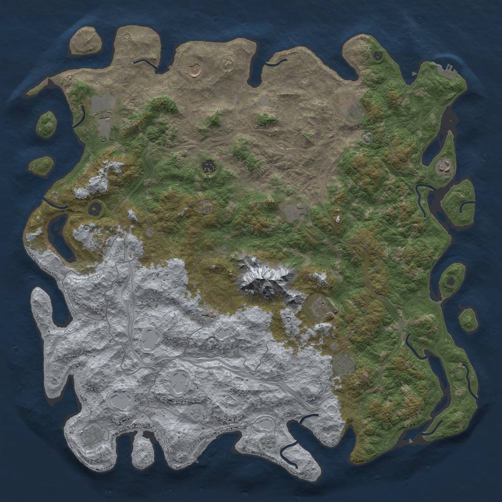 Rust Map: Procedural Map, Size: 5500, Seed: 7913, 18 Monuments