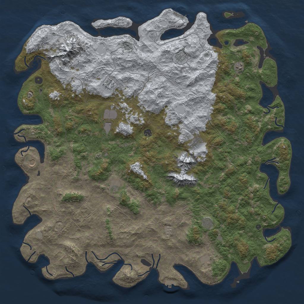 Rust Map: Procedural Map, Size: 6000, Seed: 10754889, 20 Monuments