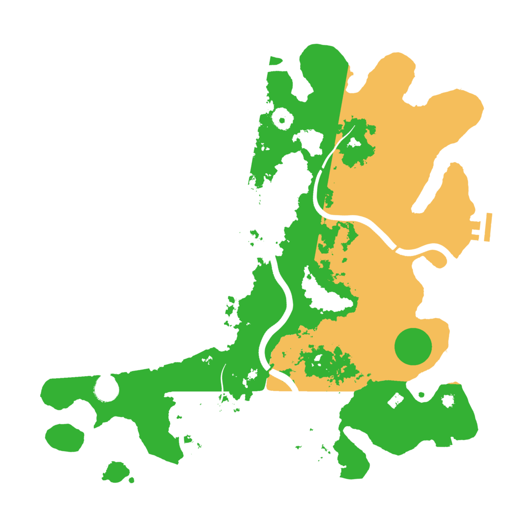 Biome Rust Map: Procedural Map, Size: 3700, Seed: 2020914033