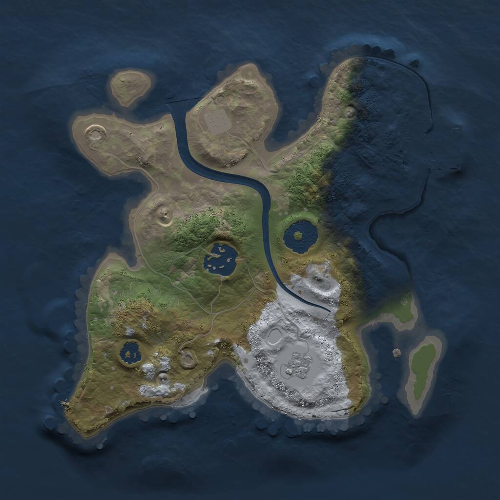Rust Map: Procedural Map, Size: 2300, Seed: 51231512, 4 Monuments