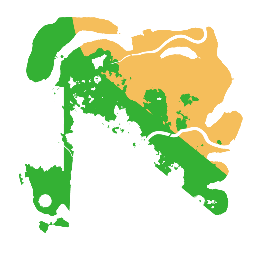 Biome Rust Map: Procedural Map, Size: 3500, Seed: 570810612