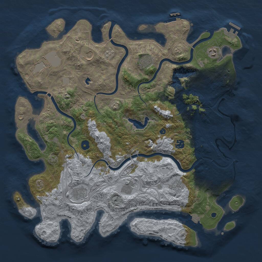 Rust Map: Procedural Map, Size: 4300, Seed: 31211134, 15 Monuments