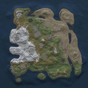 Thumbnail Rust Map: Procedural Map, Size: 3500, Seed: 1810291184, 20 Monuments