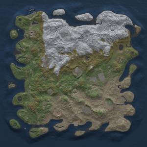 Thumbnail Rust Map: Procedural Map, Size: 4500, Seed: 268331722, 18 Monuments