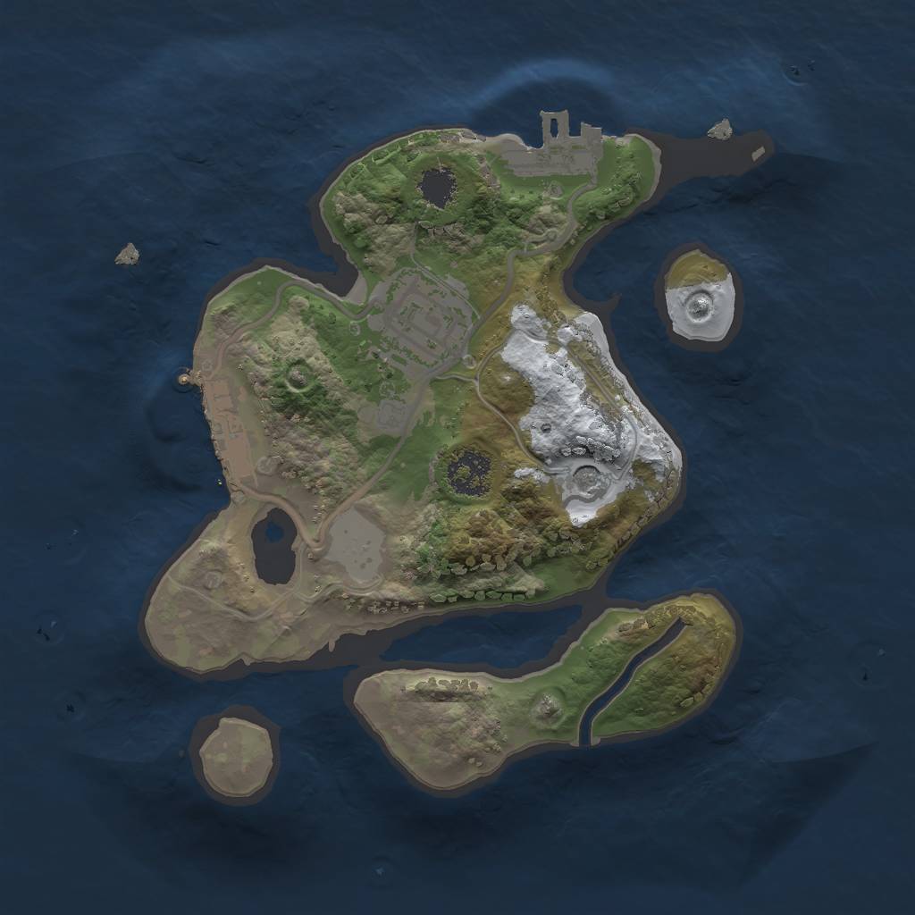 Rust Map: Procedural Map, Size: 2000, Seed: 27082, 9 Monuments