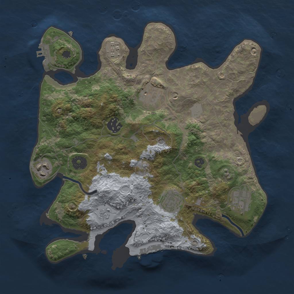 Rust Map: Procedural Map, Size: 3000, Seed: 1516836225, 15 Monuments