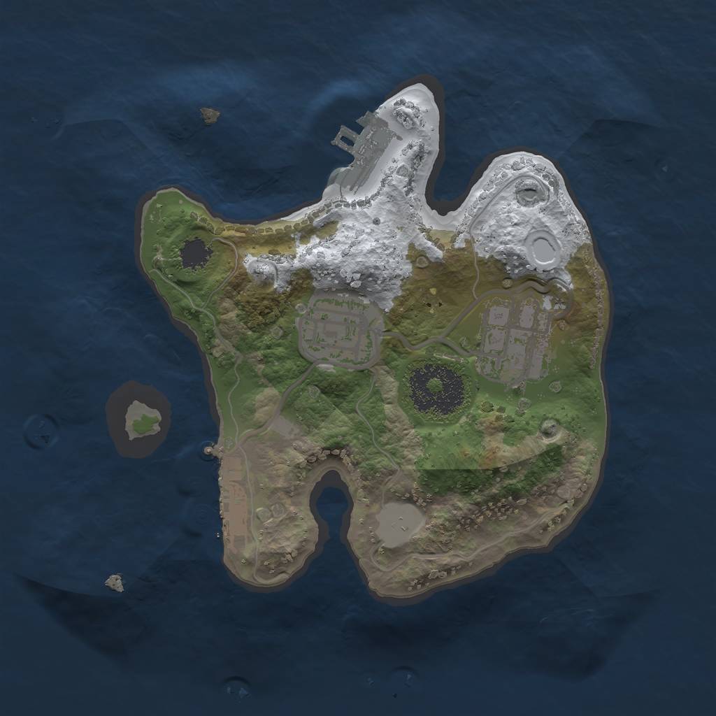 Rust Map: Procedural Map, Size: 2000, Seed: 606048838, 9 Monuments